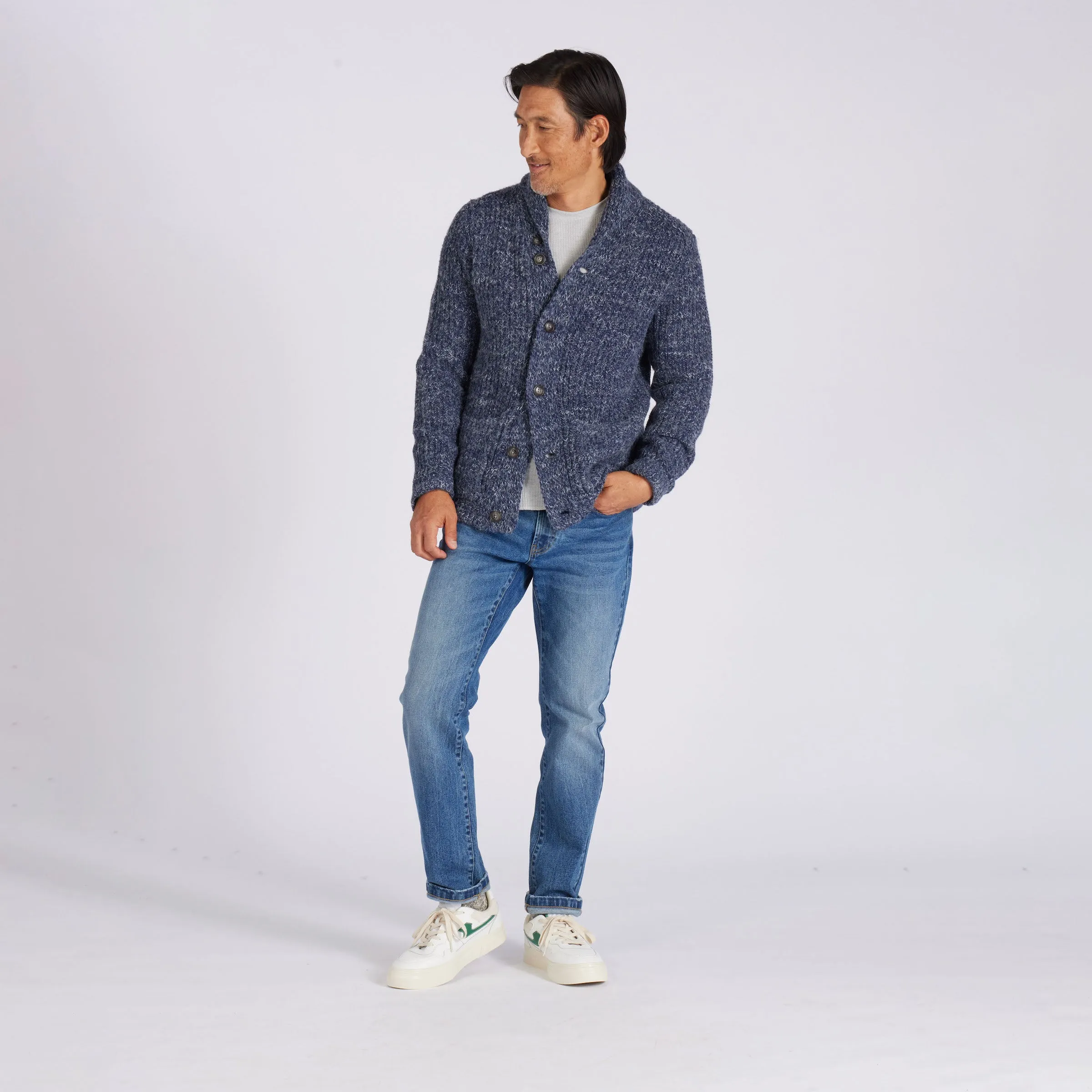 Alfred's Shawl Cardigan Sweater - Insignia Blue