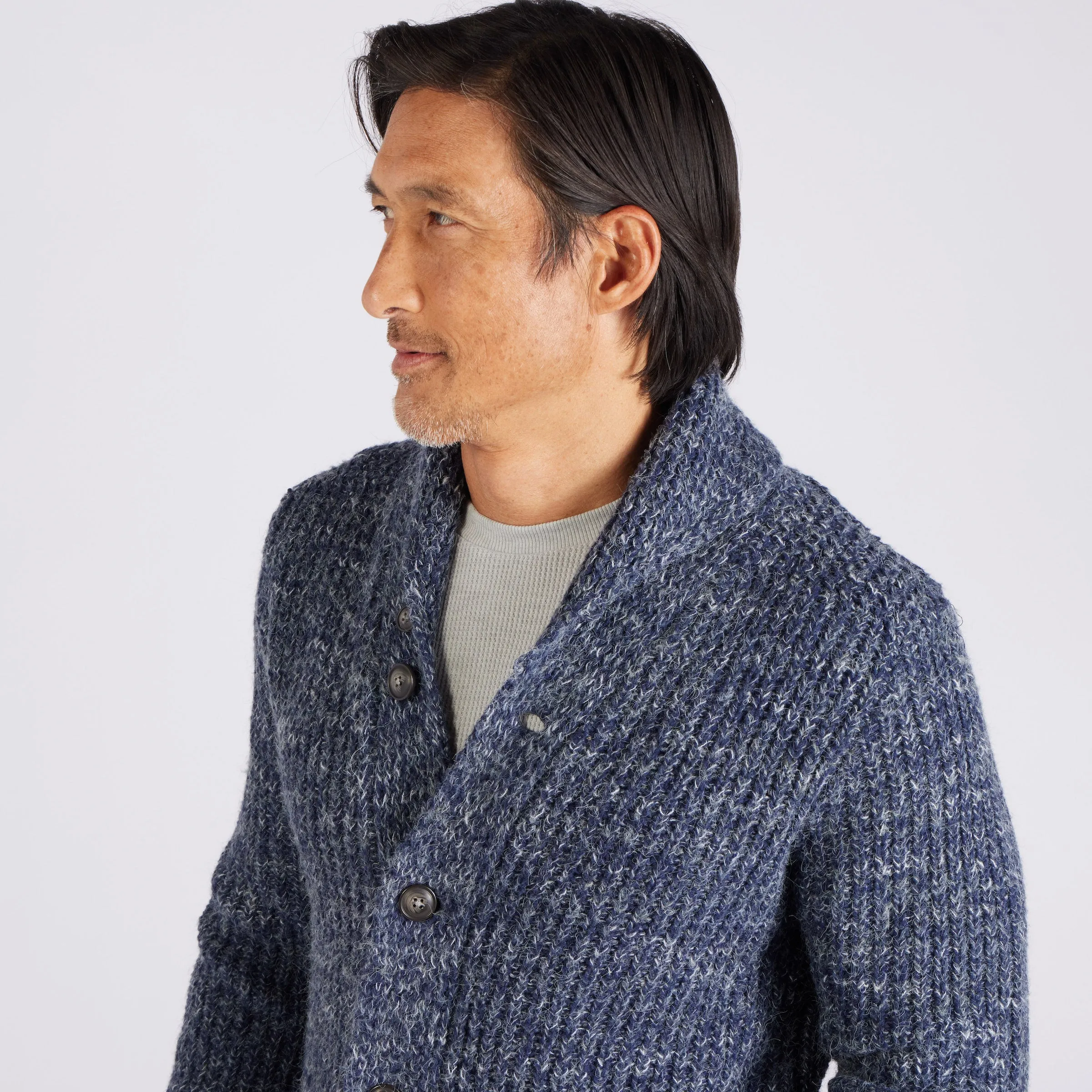 Alfred's Shawl Cardigan Sweater - Insignia Blue