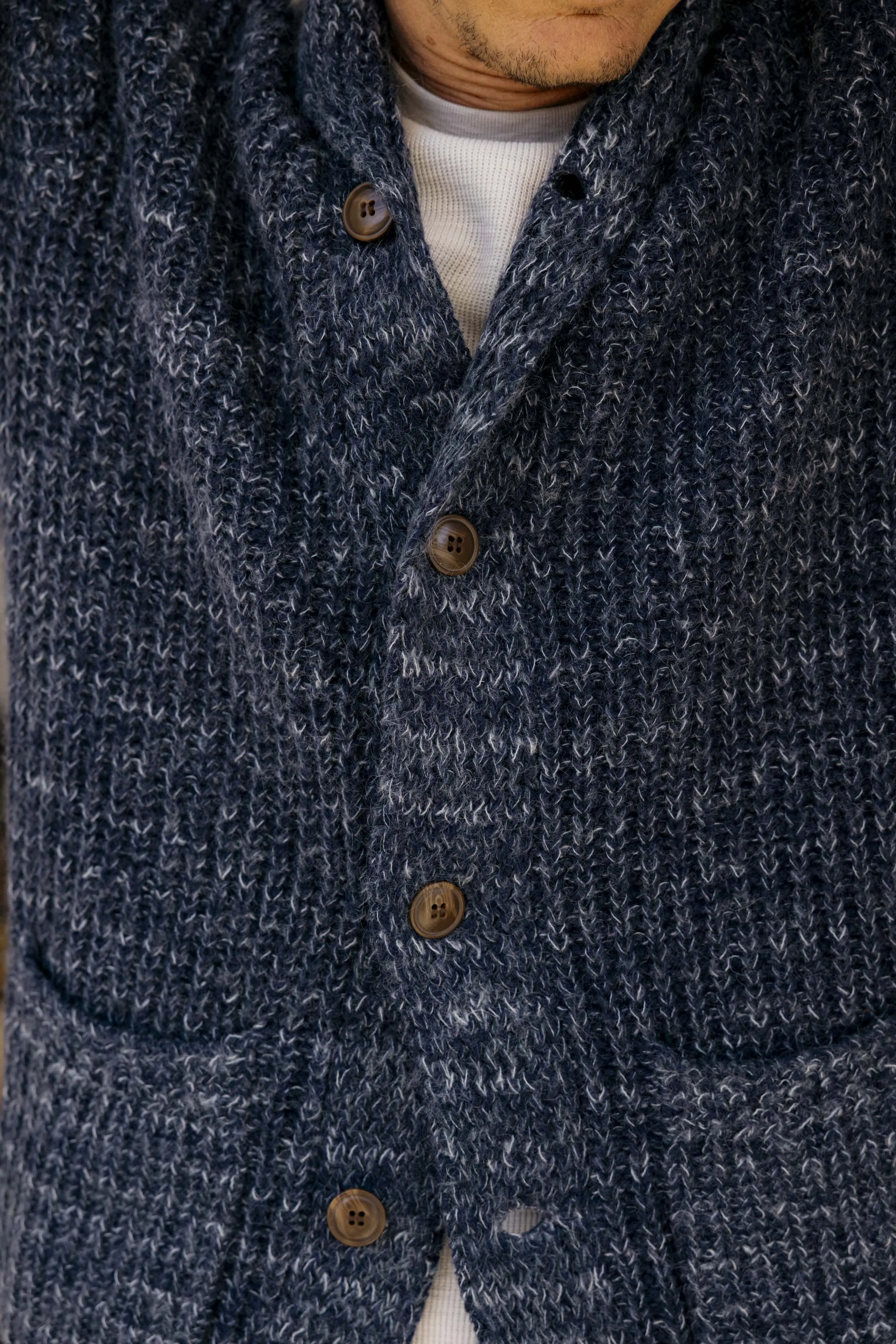 Alfred's Shawl Cardigan Sweater - Insignia Blue