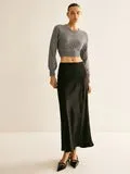 Backless Crop Tie Sweater