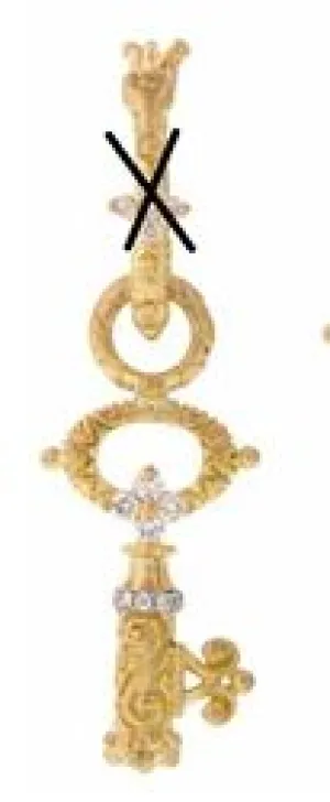 BBC775K,50% deposit 18K yellow gold hey charm with round bail with flower and dia set in the middle of the flower