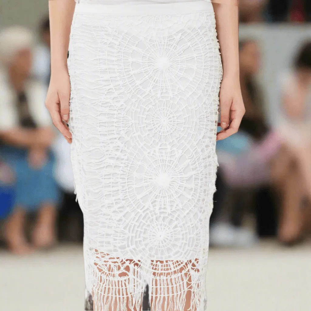 Crochet Fringe Midi Skirt