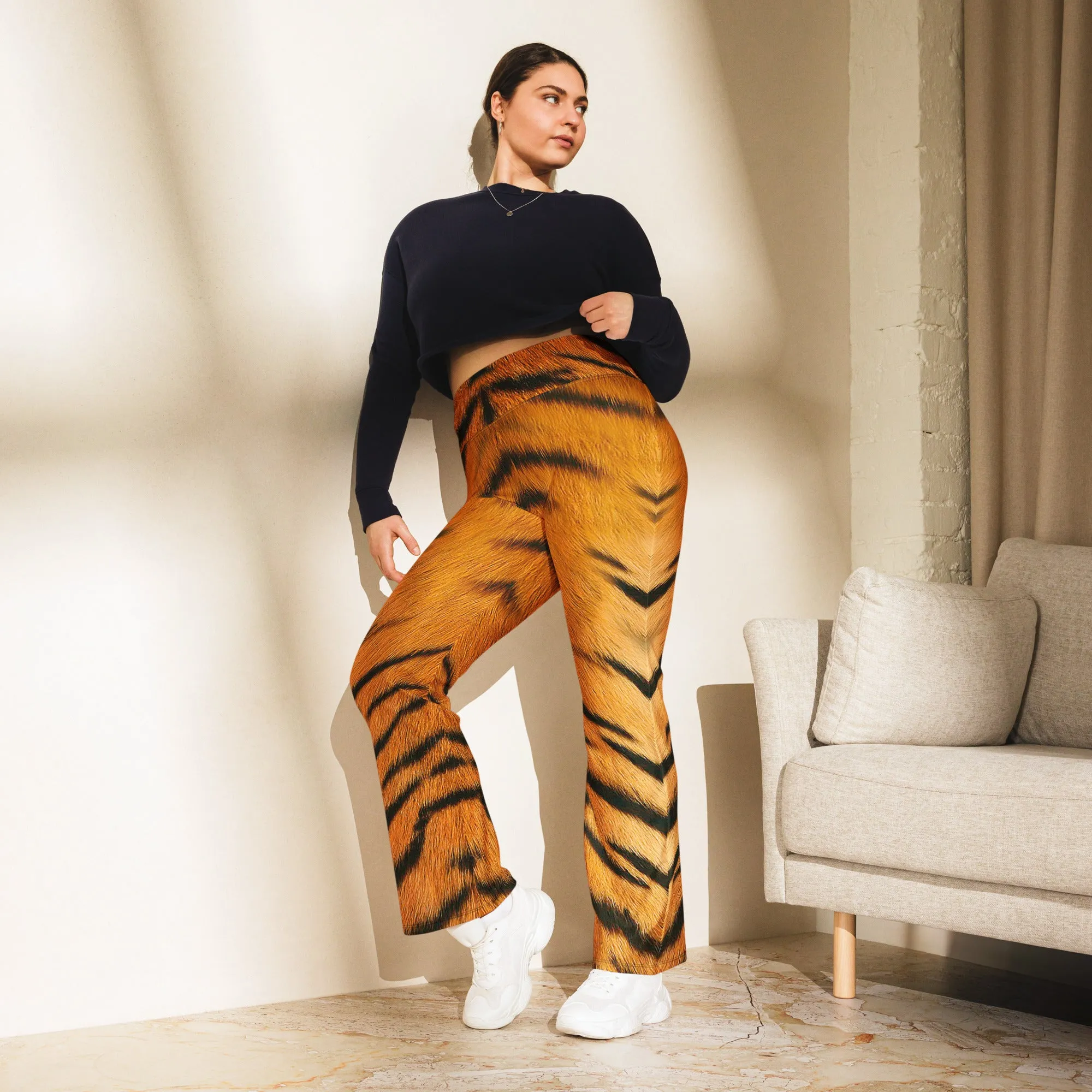 Flare Tiger Print Leggings, lioness-love