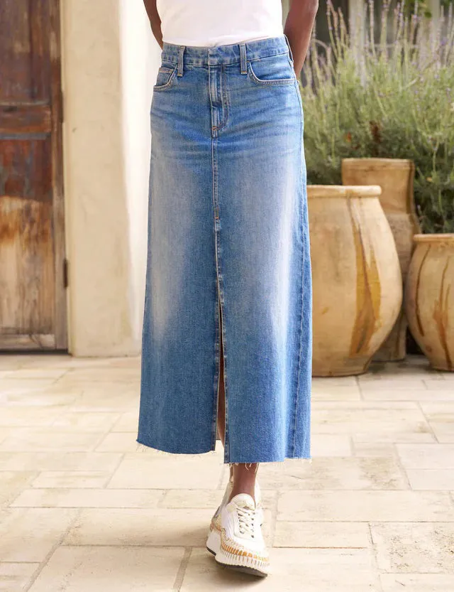 FRANK AND EILEEN - DONNYBROOK MIDI DENIM SKIRT