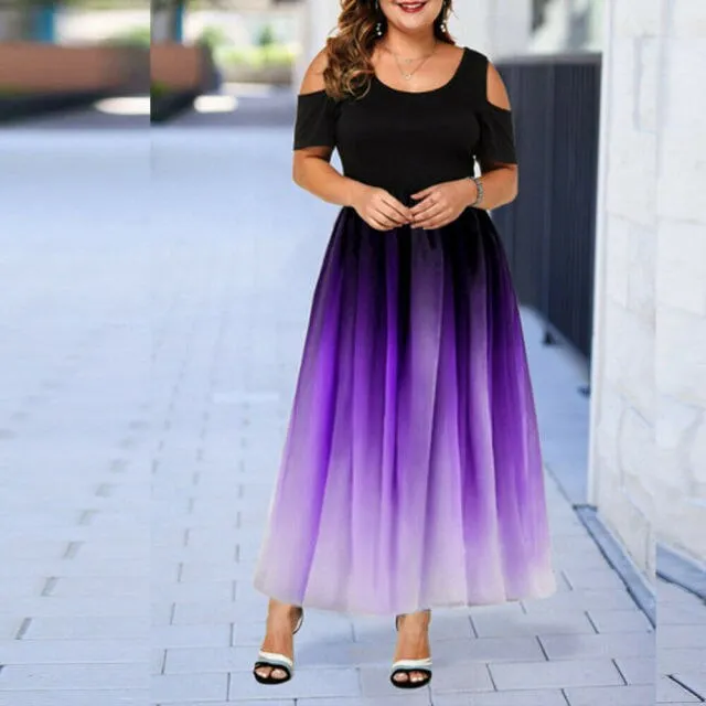 Funki Buys | Dresses | Women's Plus Size Prom Gradient Dress