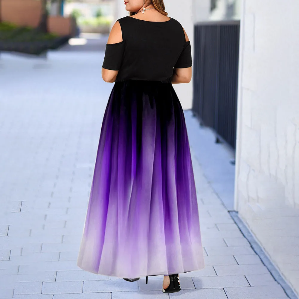 Funki Buys | Dresses | Women's Plus Size Prom Gradient Dress