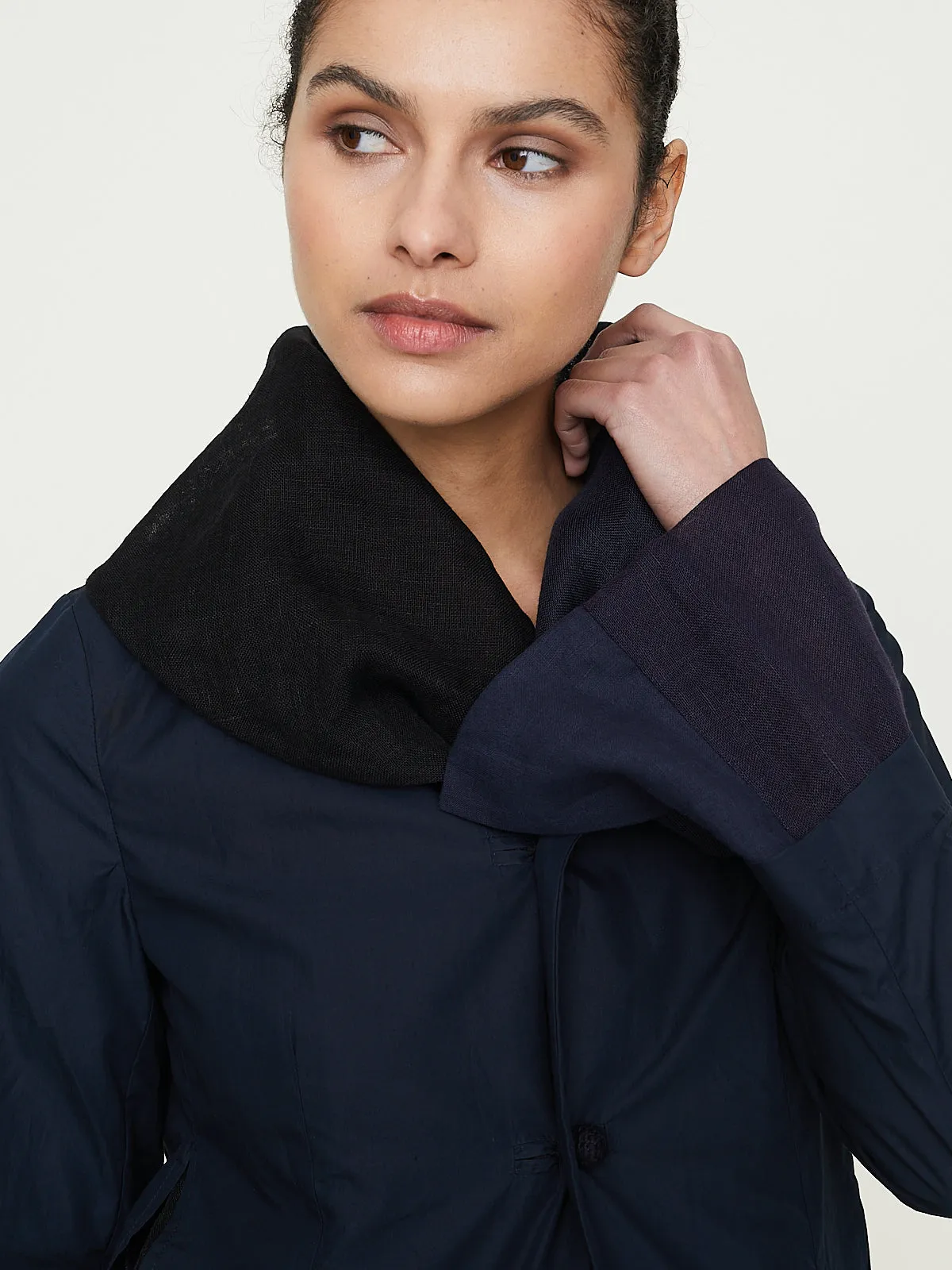 Giacca Jacket Cavallo Donna Fodera Tasconi Lavata in Navy Blue