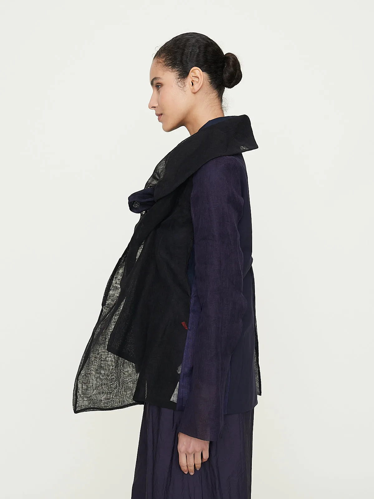 Giacca Jacket Cavallo Donna Fodera Tasconi Lavata in Navy Blue