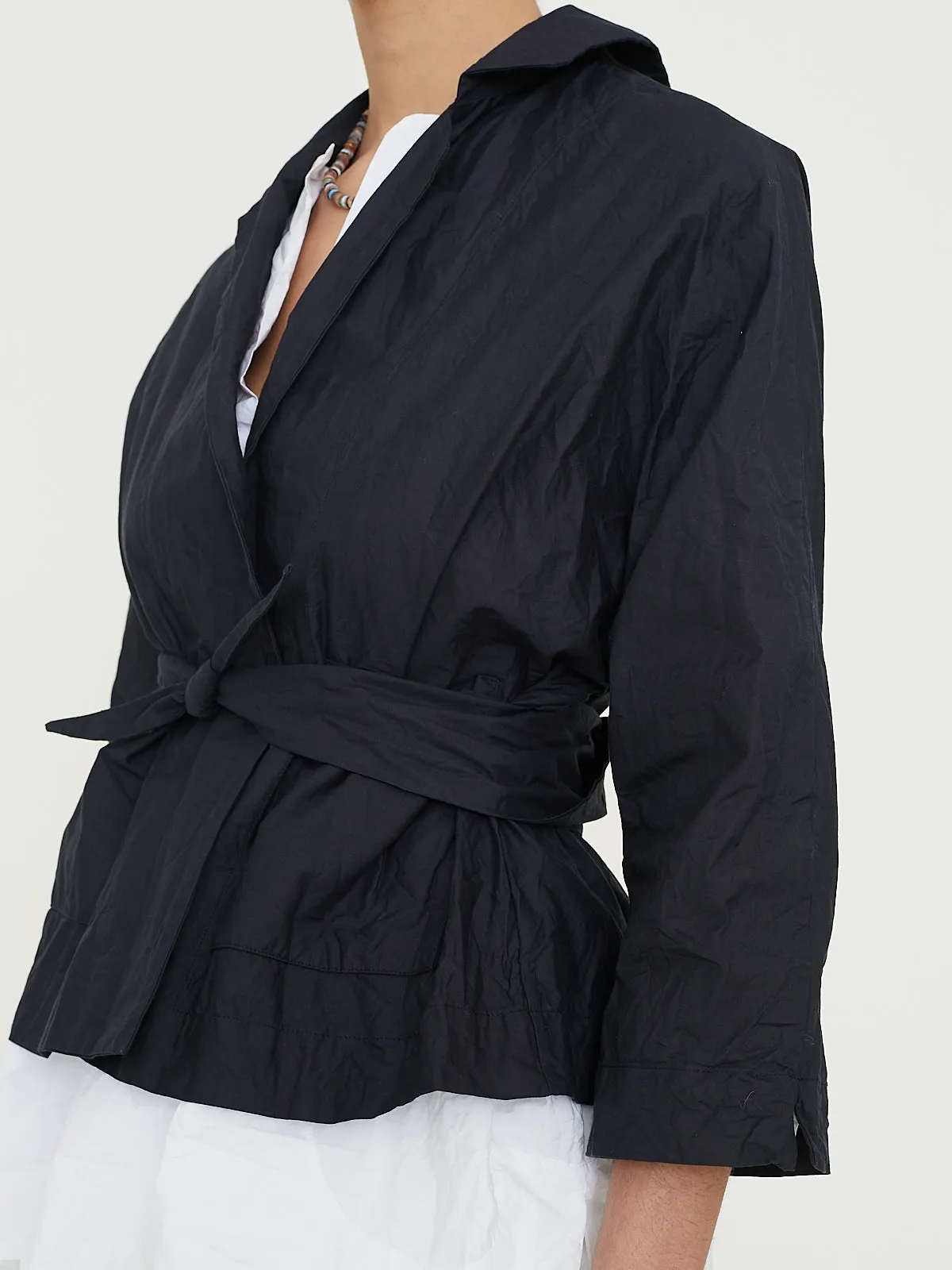 Giacca Jacket Peonia Nido Lavata in Dark Blue