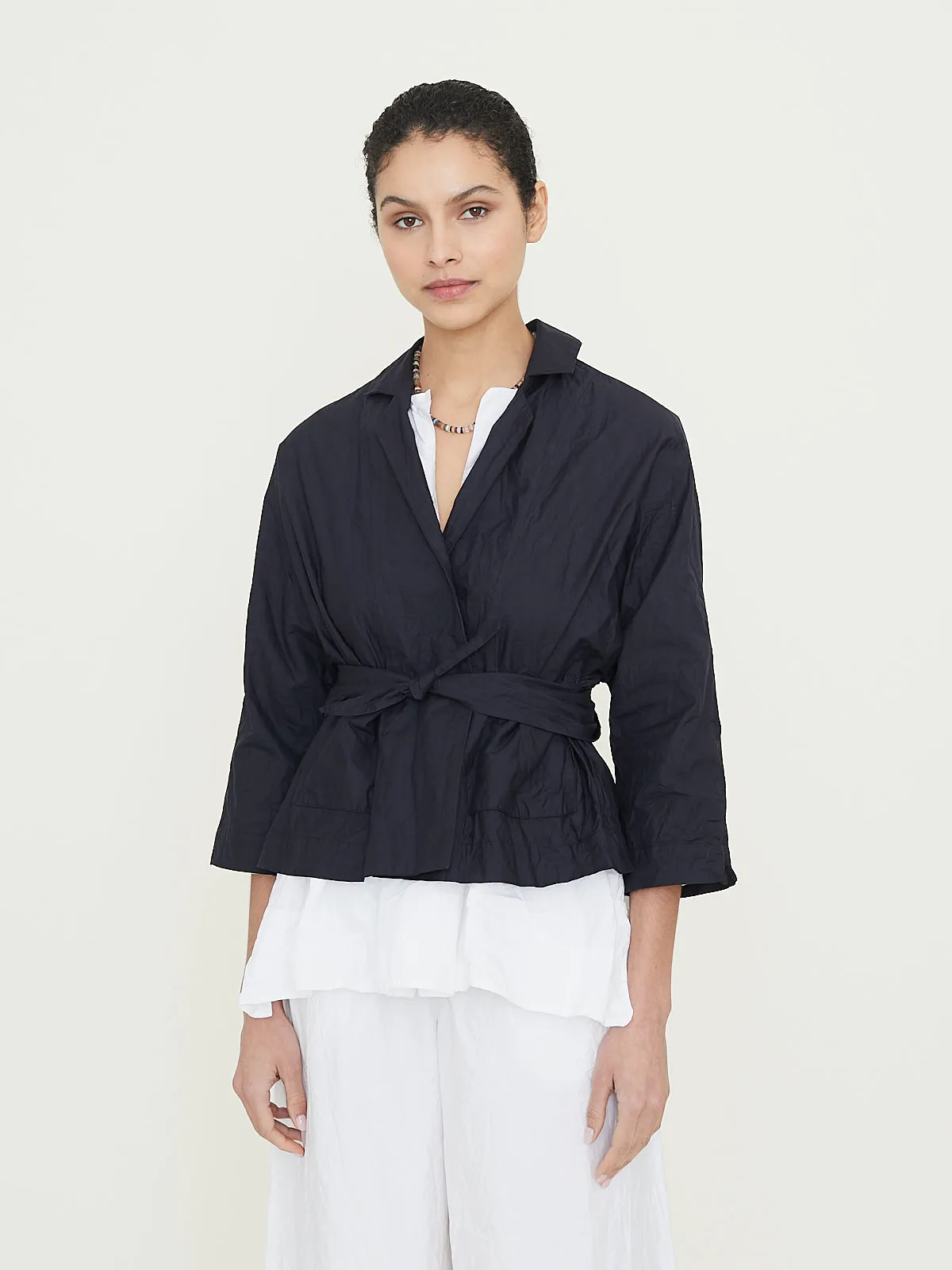 Giacca Jacket Peonia Nido Lavata in Dark Blue