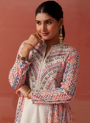 Imara Pink Printed Georgette Kurta Set