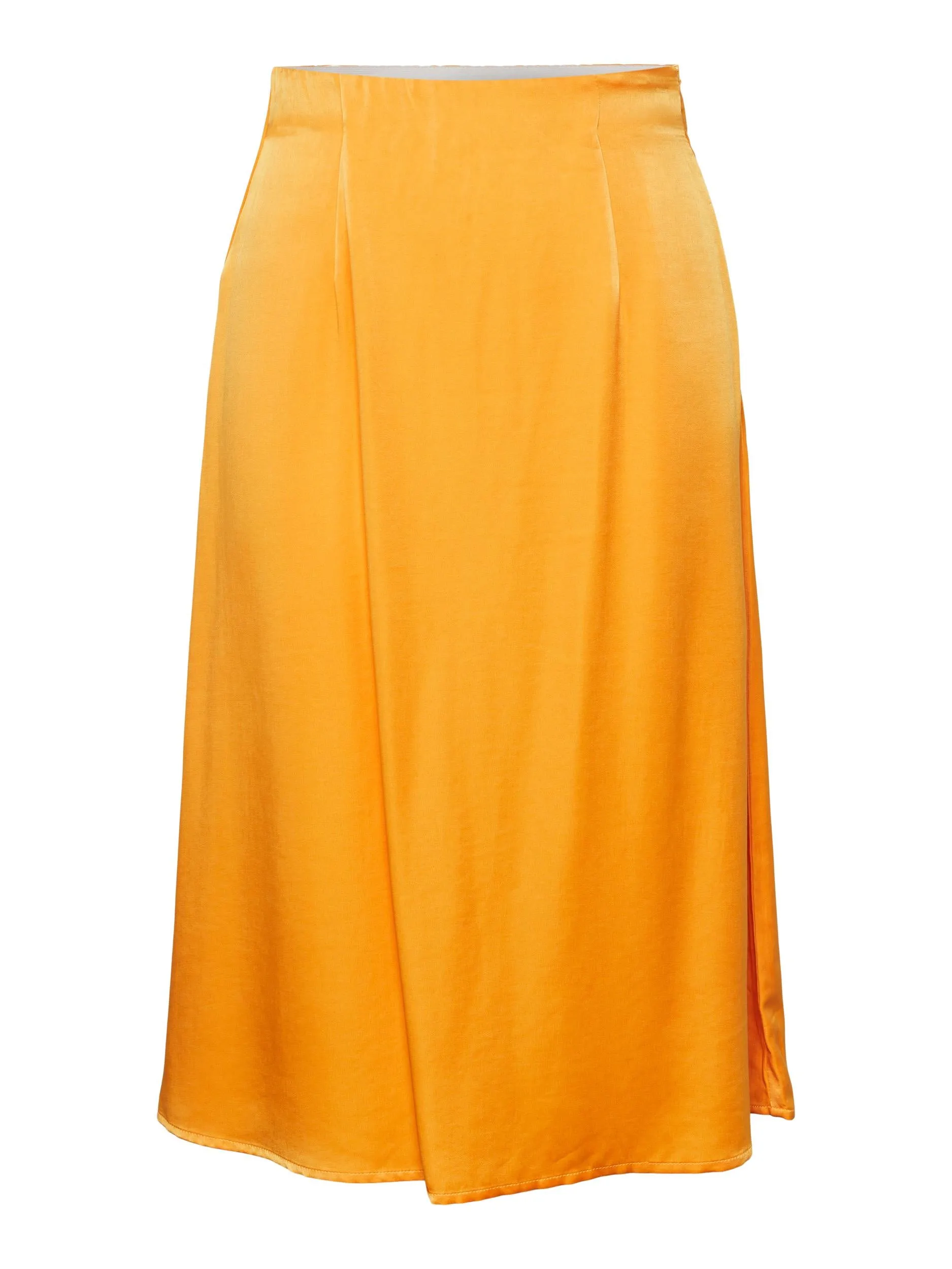 KELLY MIDI SKIRT (FLAME ORANGE)