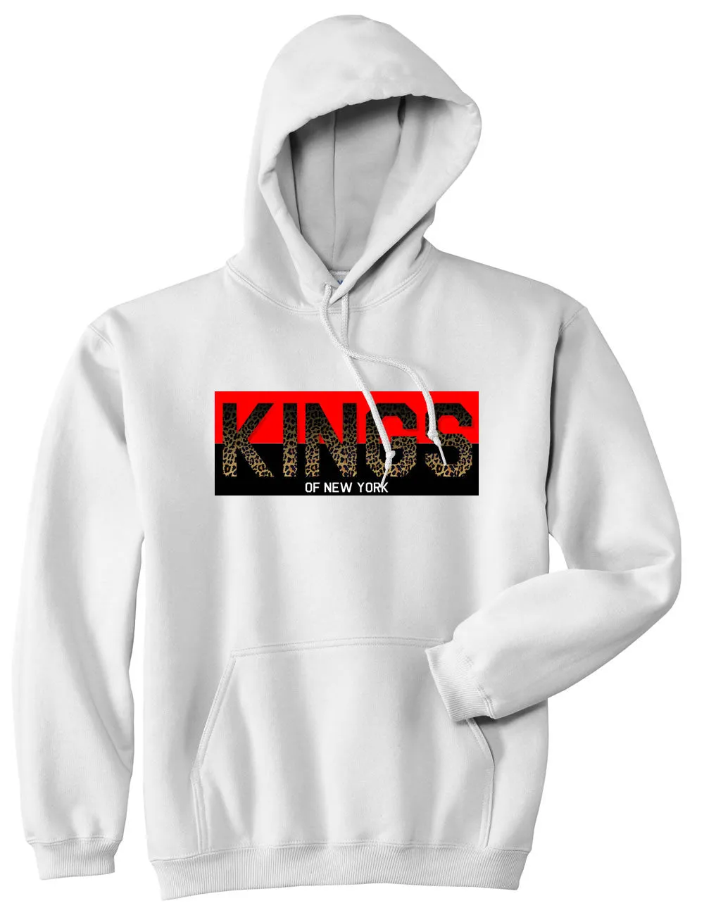 Kings Of NY Cheetah Print Logo Pullover Hoodie Hoody