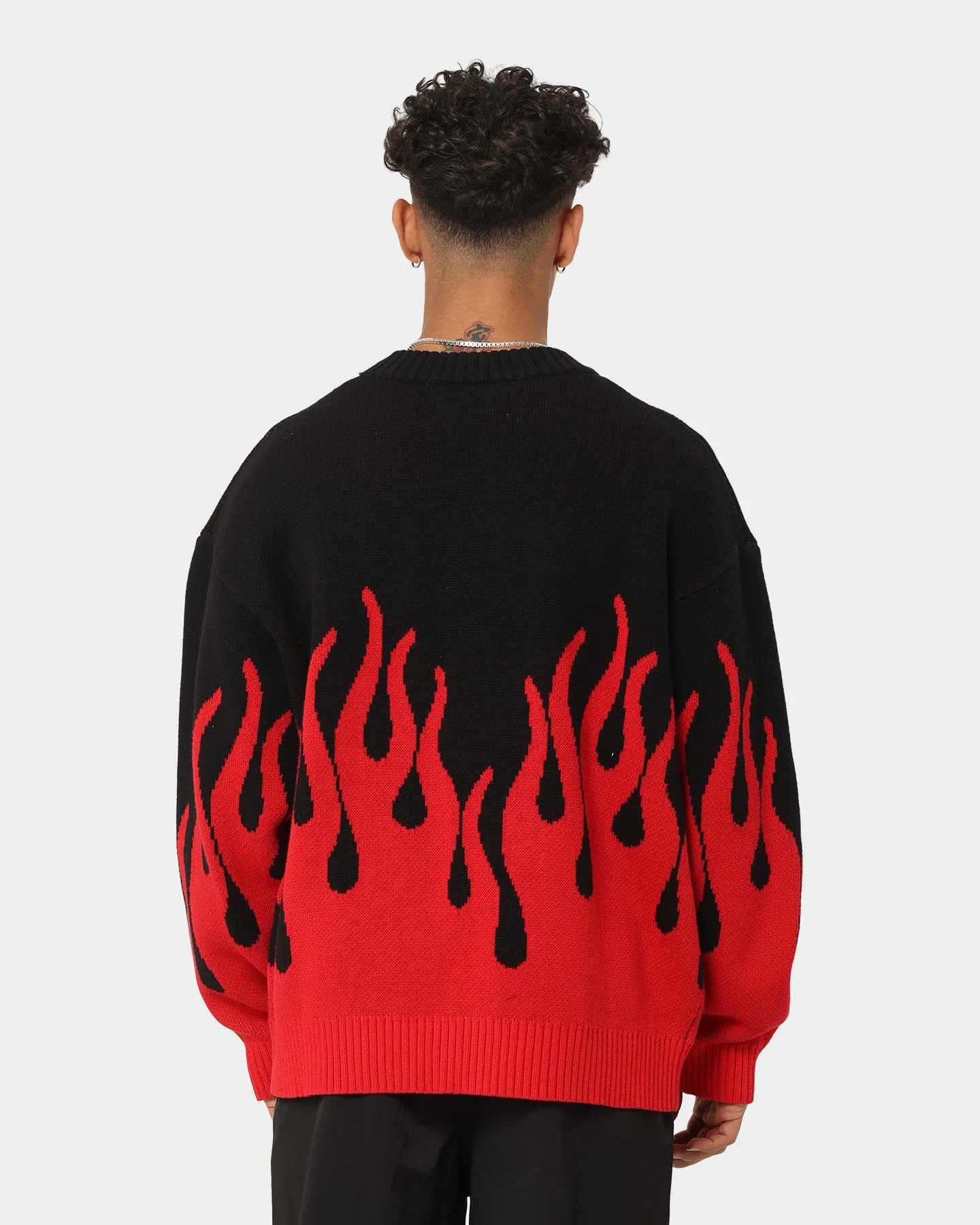 Loiter Inferno Knit Sweater Black/Red