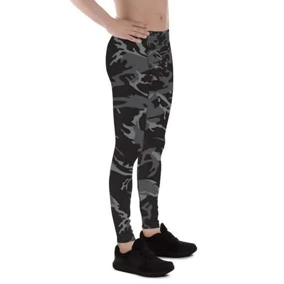 Men's Performance Black Camo Leggings for Ultimate Comfort and Flexibility