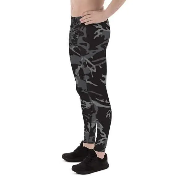 Men's Performance Black Camo Leggings for Ultimate Comfort and Flexibility