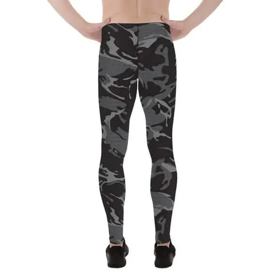 Men's Performance Black Camo Leggings for Ultimate Comfort and Flexibility