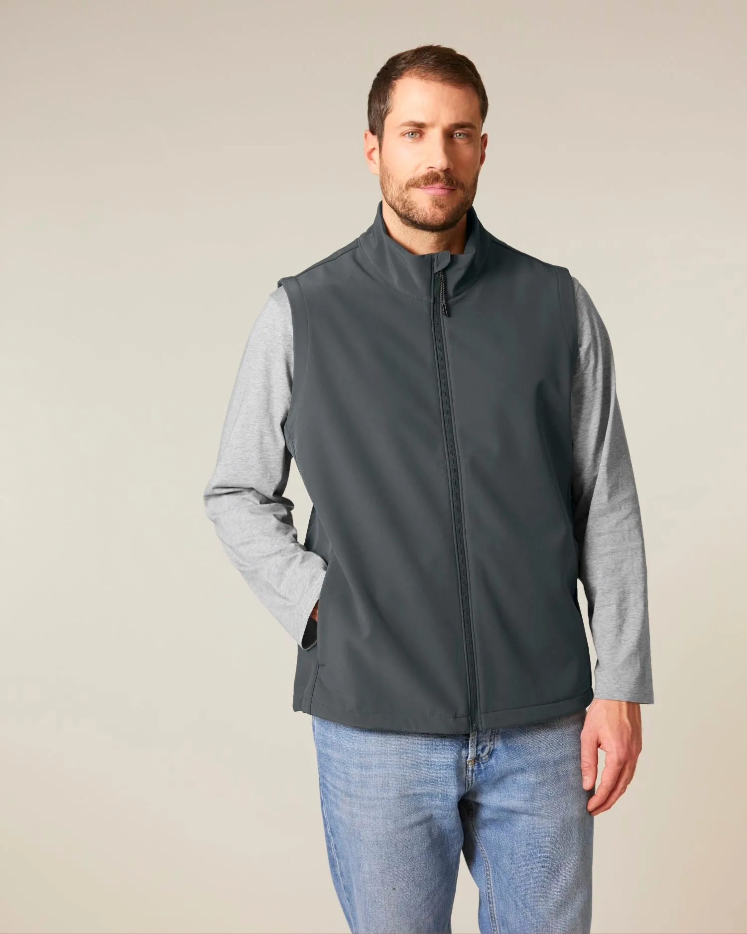 Men’s Sleeveless Water-Repellent Softshell Jacket - 315 GSM | Stanley Trail Blazer STJM235