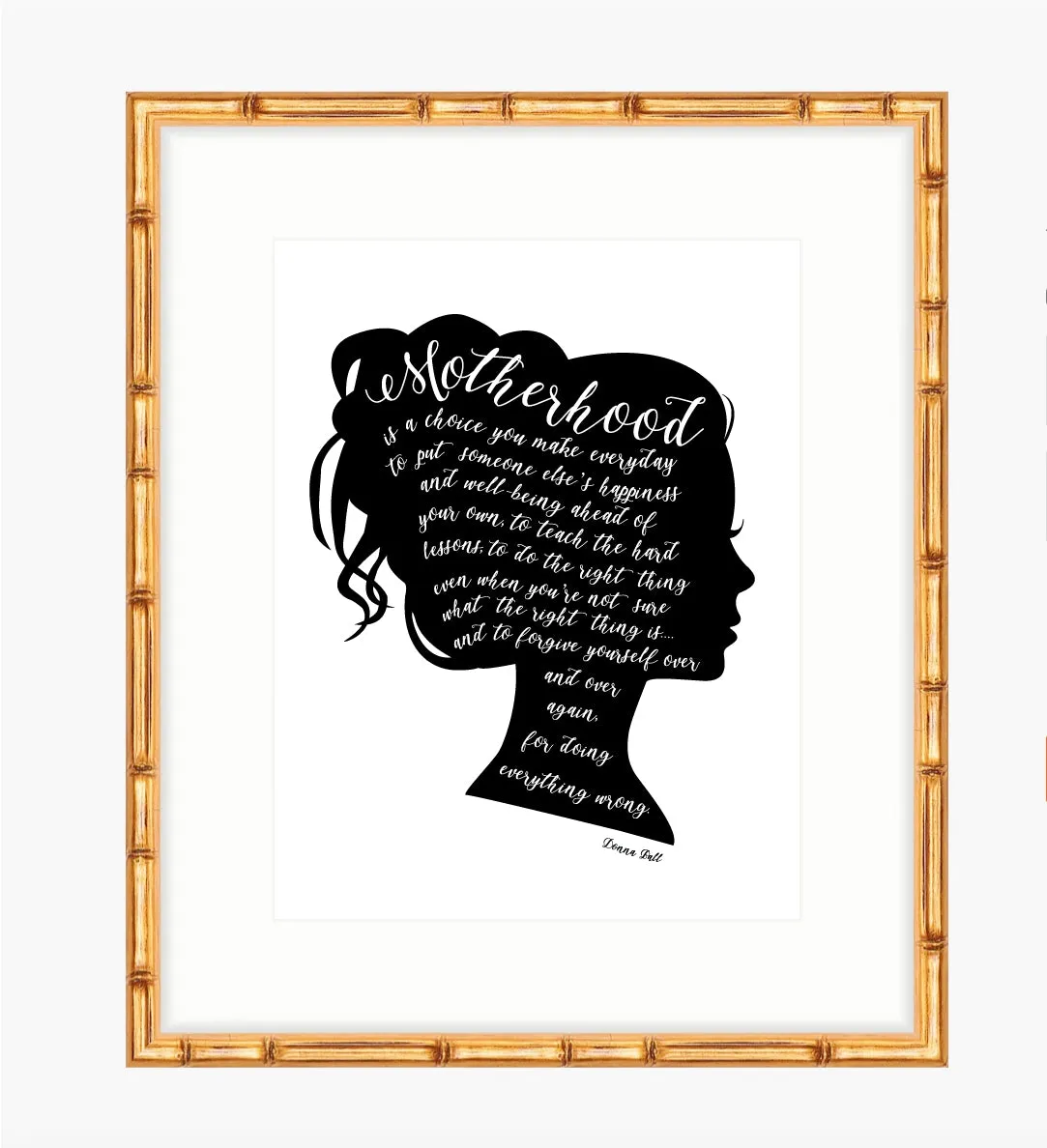 Motherhood Quote Art Print