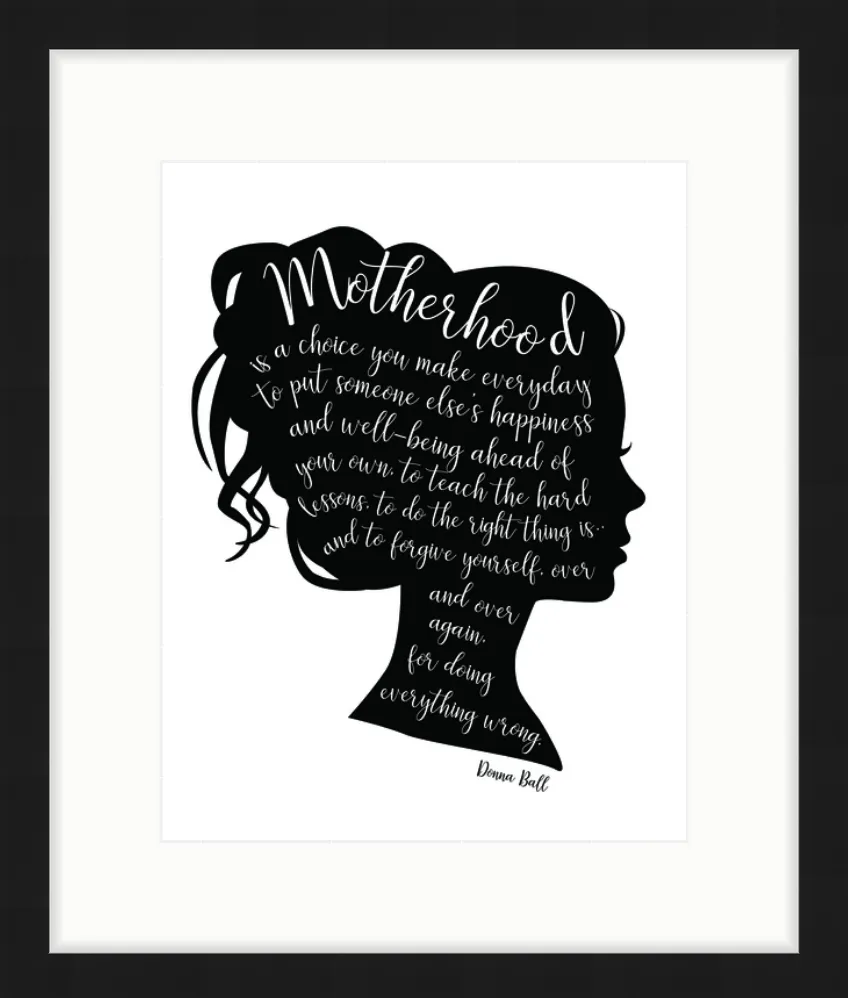 Motherhood Quote Art Print