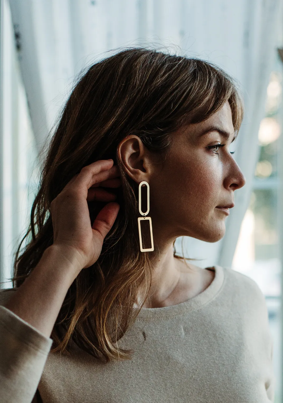 Natalie Joy Elongated Shape Earrings