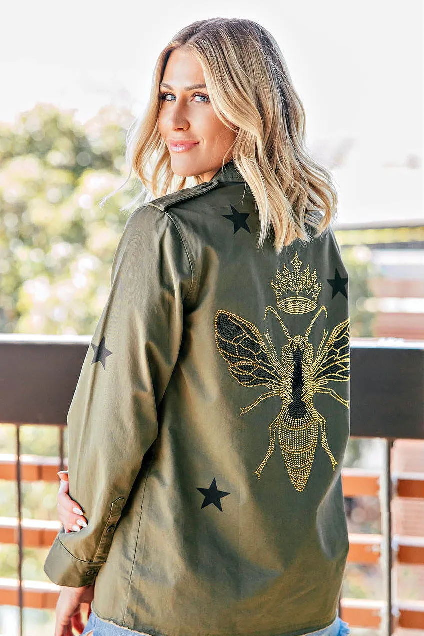 NEW!! Embellished Bee Shacket