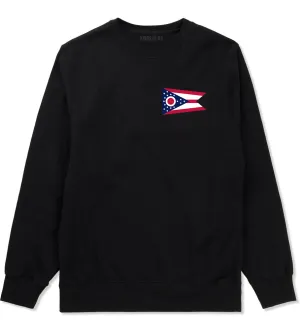 Ohio State Flag OH Chest Mens Crewneck Sweatshirt