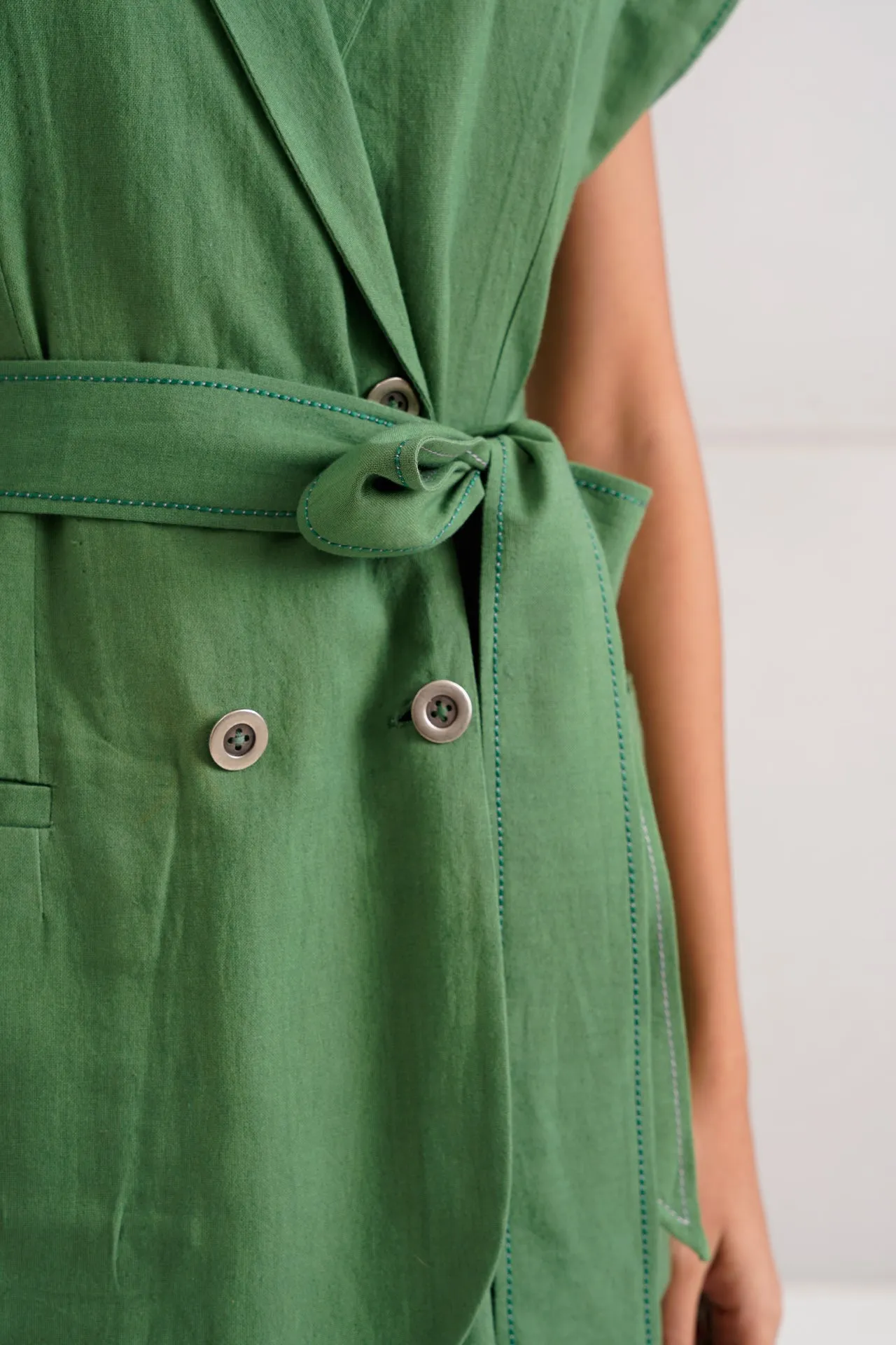 Pine Green Berlin - Retro Vest   Flared Pants