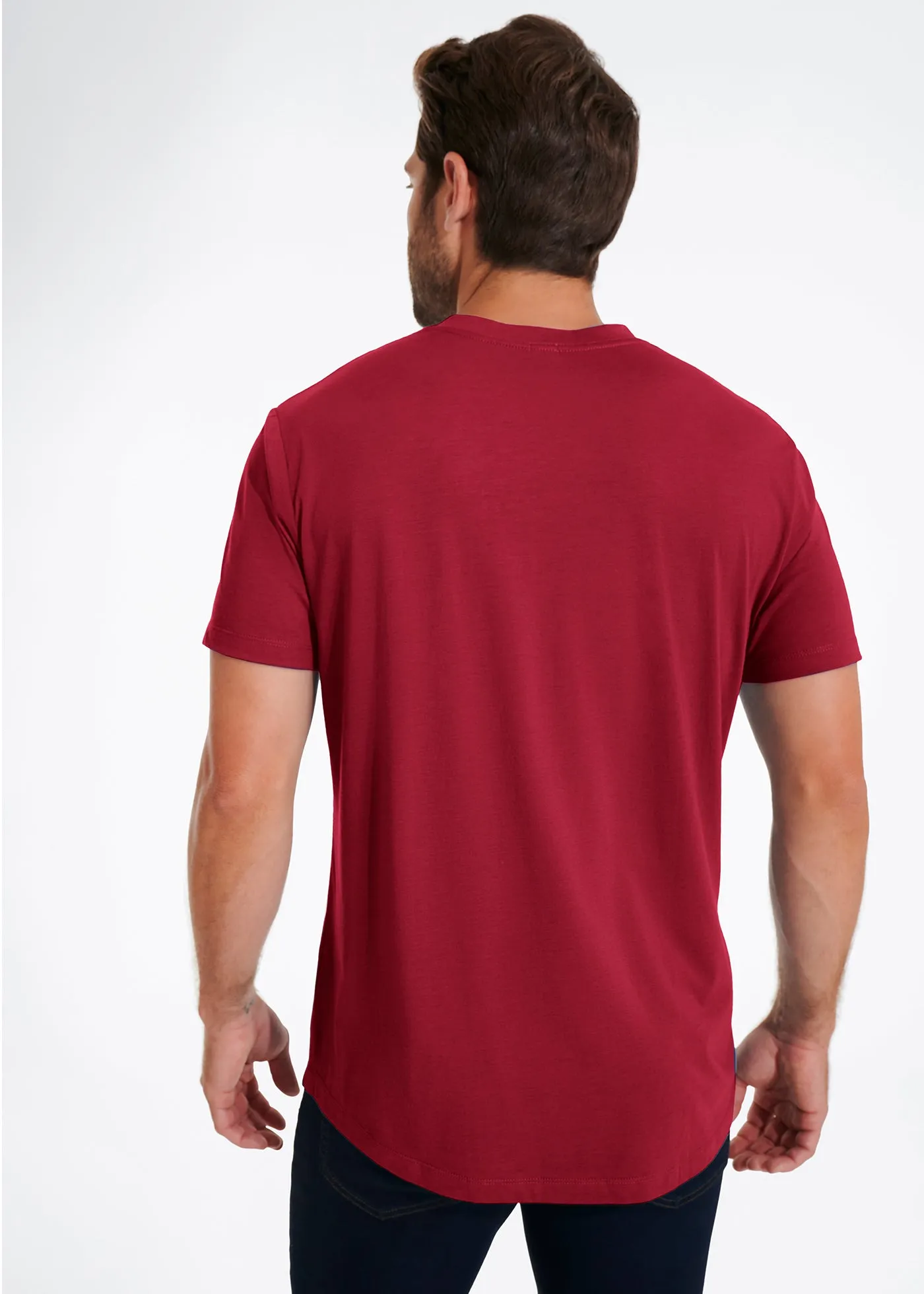 Softest V Neck T-Shirt | Red Wine