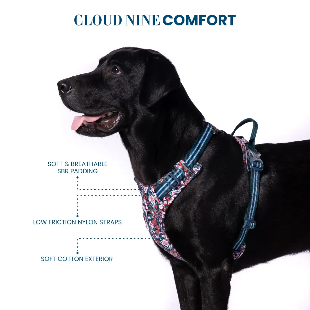 Truelove Floral No Pull Pet Harness for Dogs (Navy Blazer)