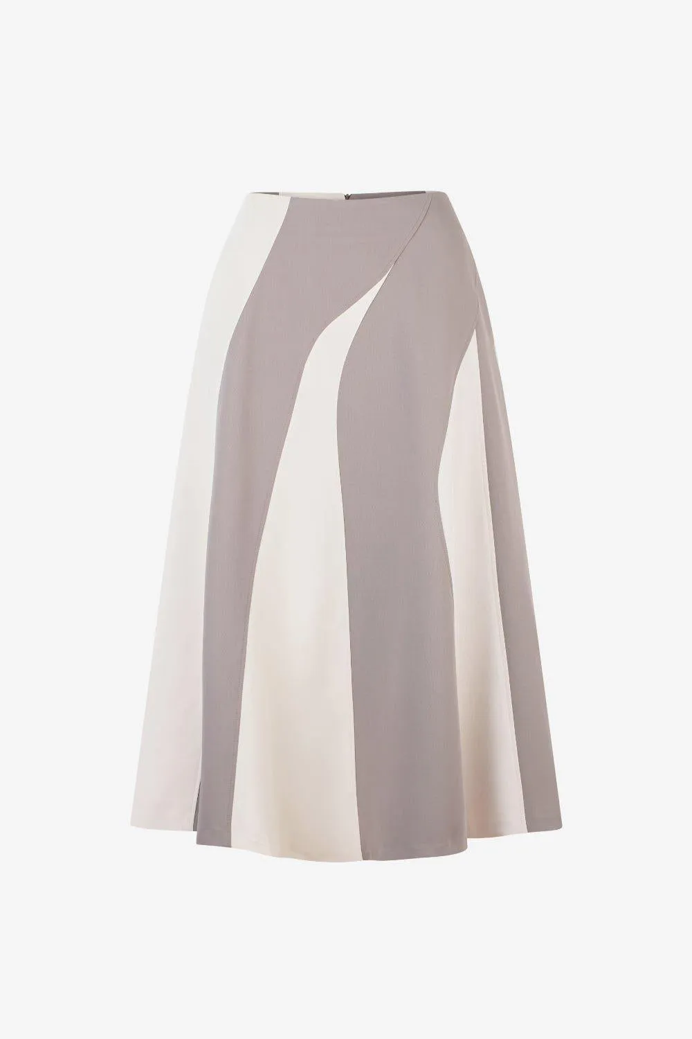 TWO-TONED MIDI SKIRT-LUCY