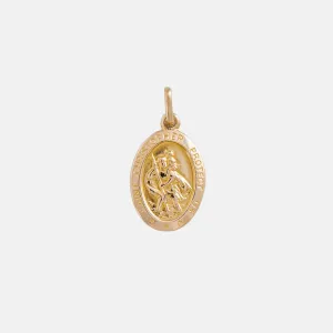 Vintage 14K Oval St. Christopher Charm