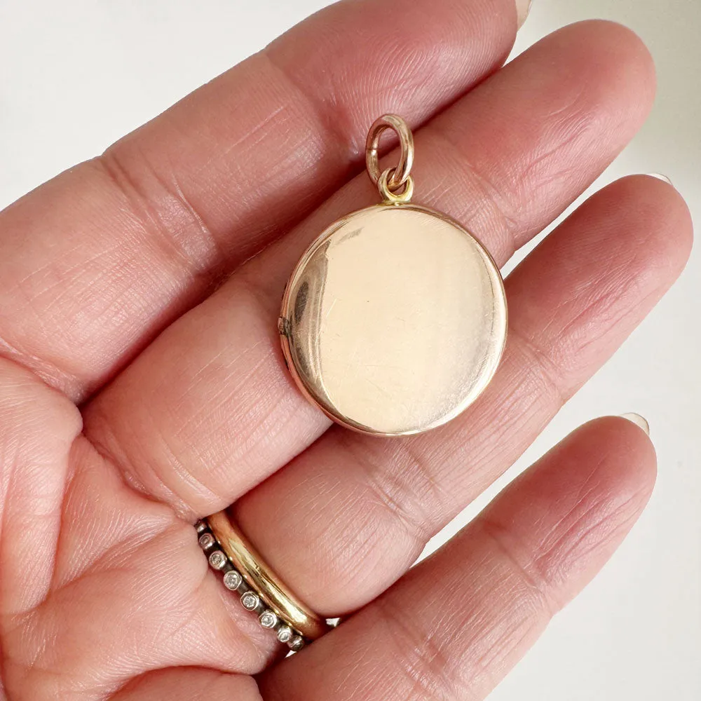 Vintage 9K Gold Round Locket