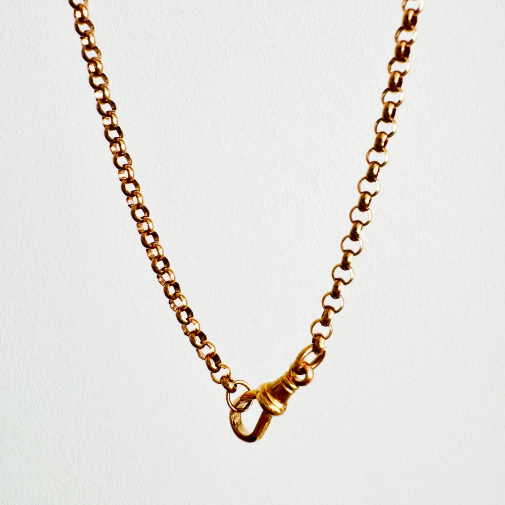 Vintage 9K Rose Gold Rolo Chain w/ Swivel Lobster Claw