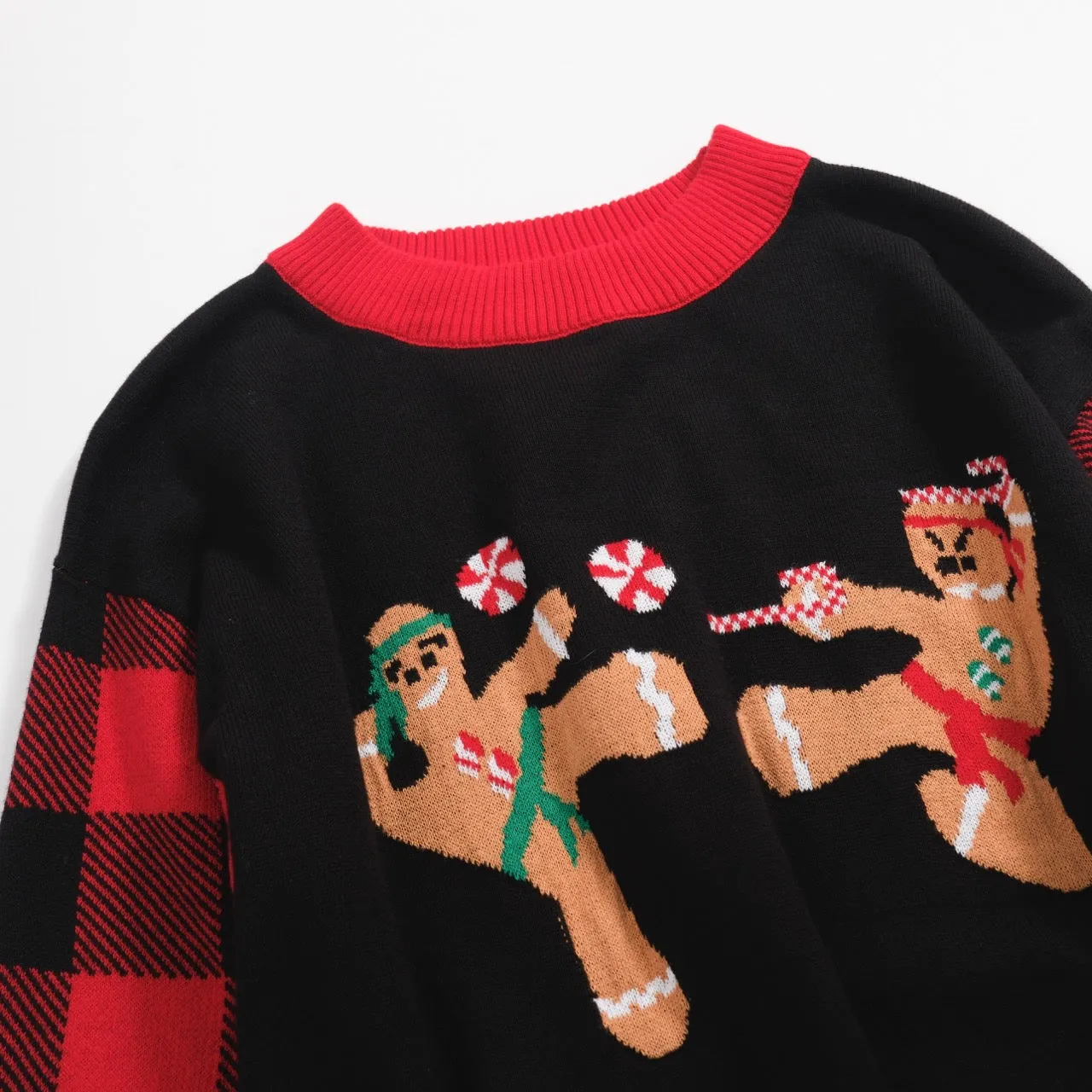 Women's black with red Christmas sweater