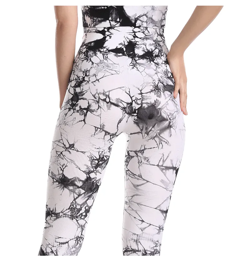 Women's Tie Dye Gym Leggings Yoga Pants.