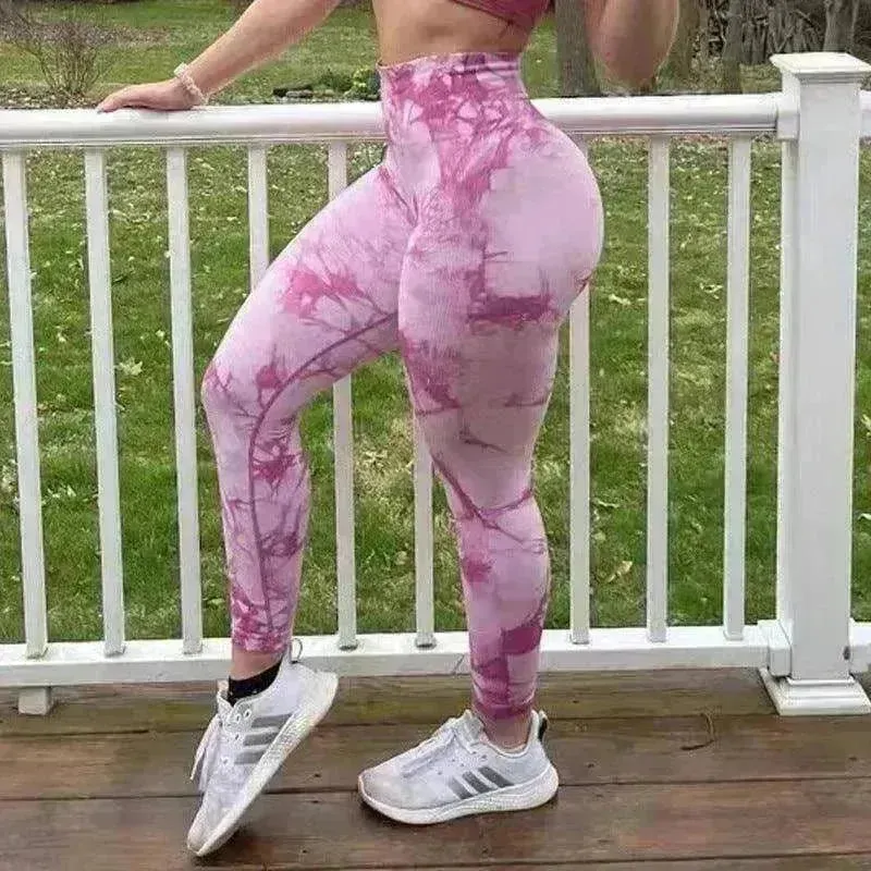 Women's Tie Dye Gym Leggings Yoga Pants.