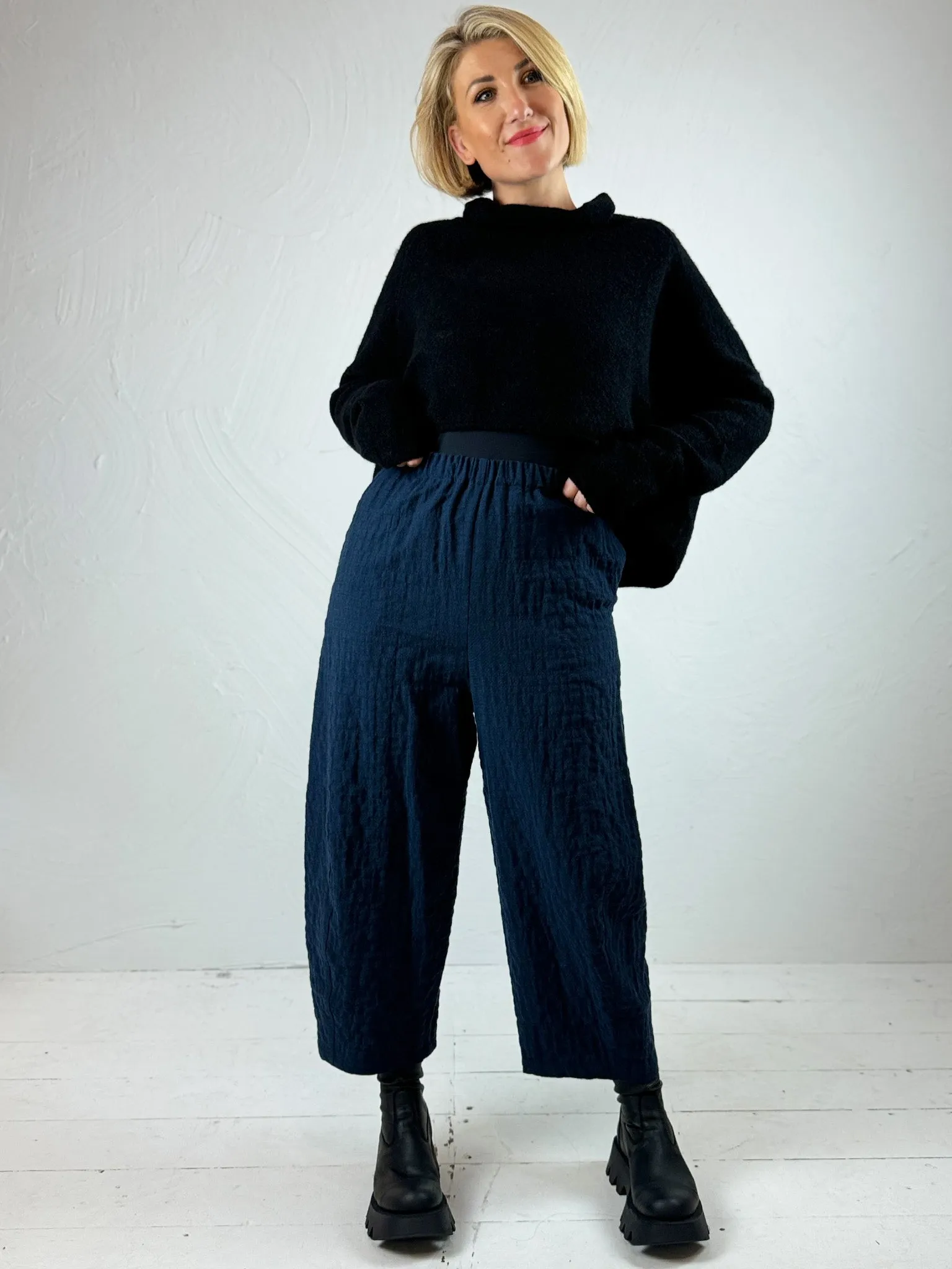 Wool and Cotton Easy Trousers - 2 Colours